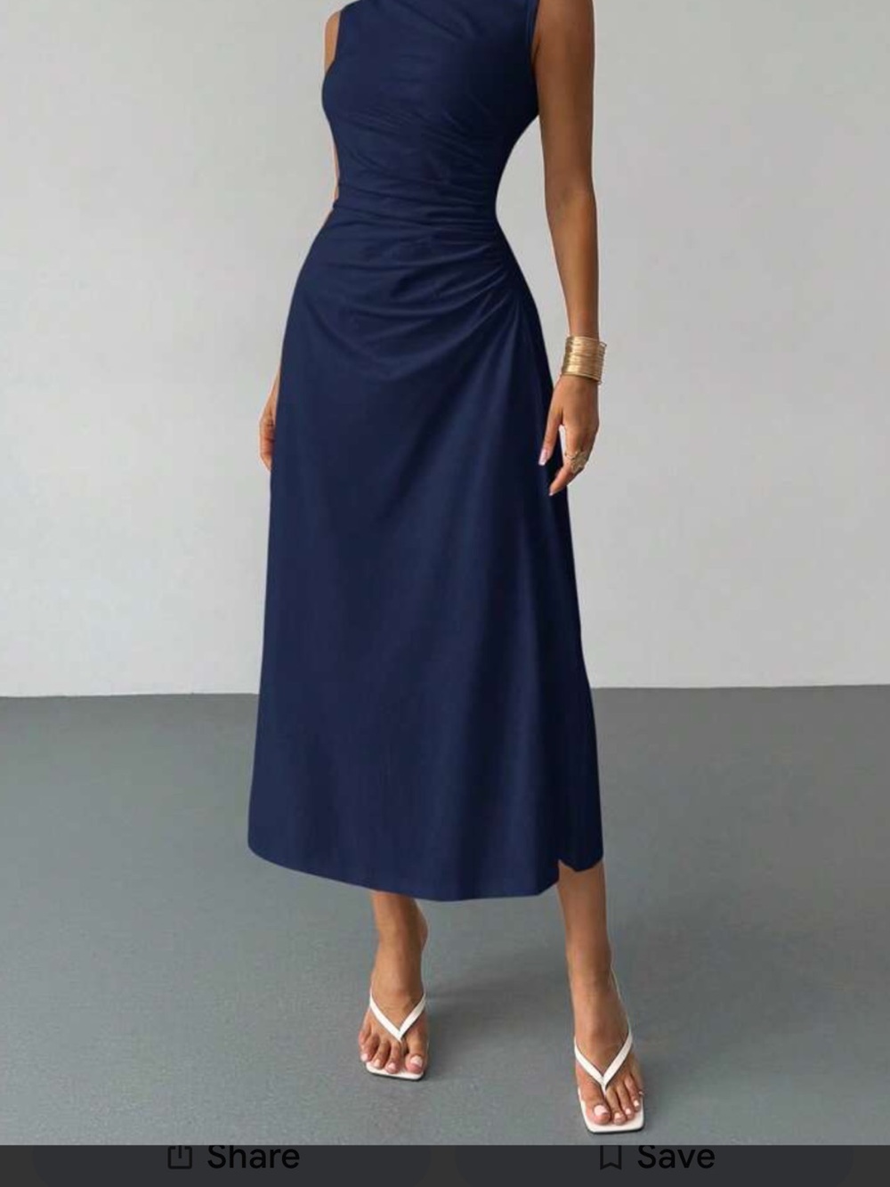 Lulu's Navy Ruffle Maxi Dress - Picture 4 of 5